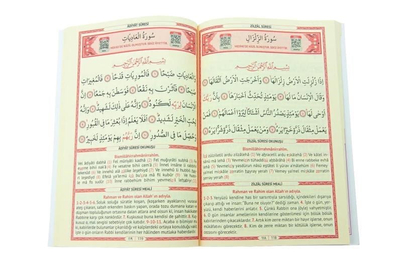 Türkçe Mealli Orta Boy 192 Sayfa 41 Yasin QR Kodlu, Sesli Dinleme - Pembe