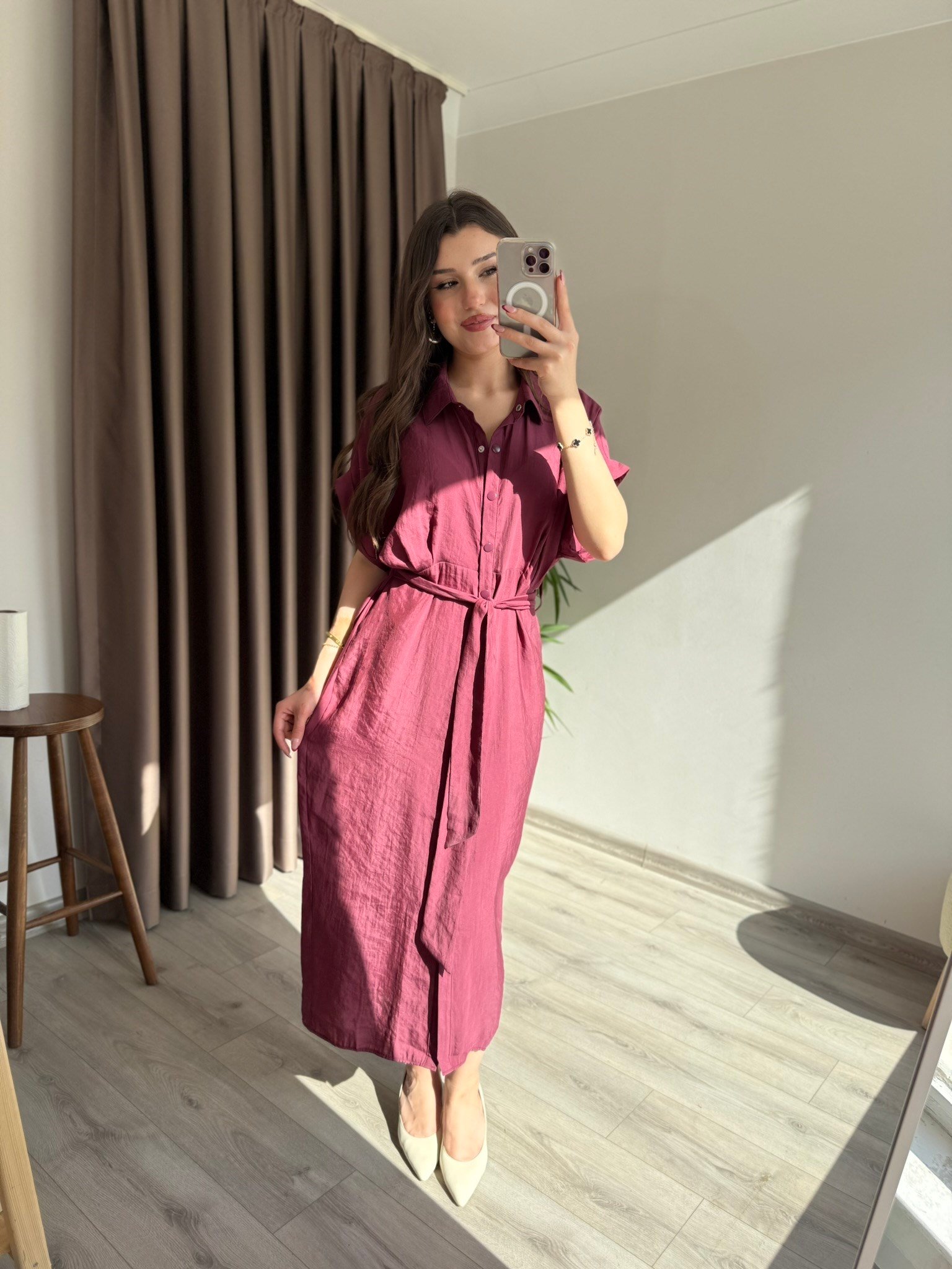 TENSEL KUMAŞ ELBİSE