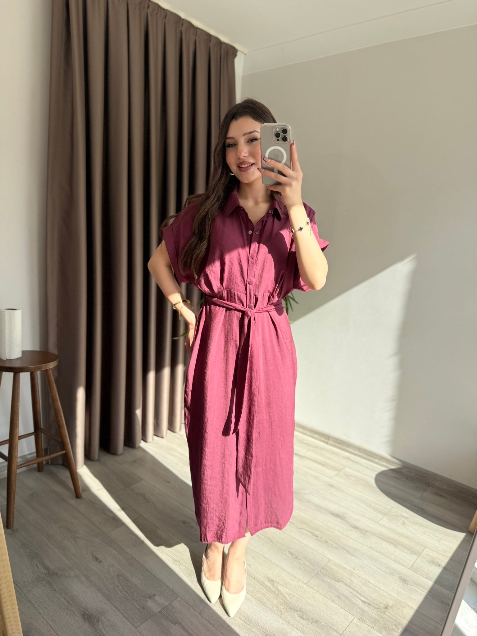 TENSEL KUMAŞ ELBİSE