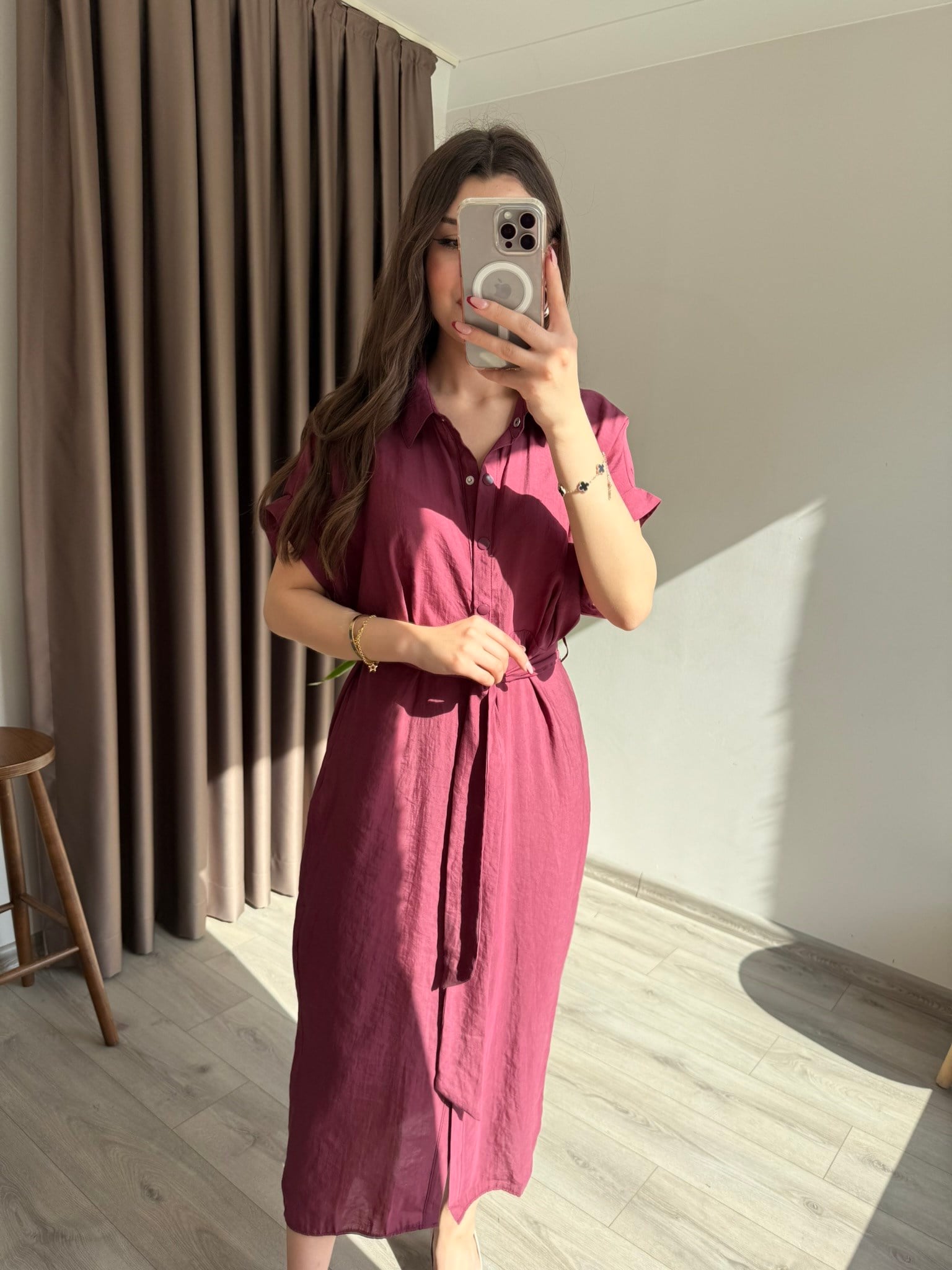 TENSEL KUMAŞ ELBİSE