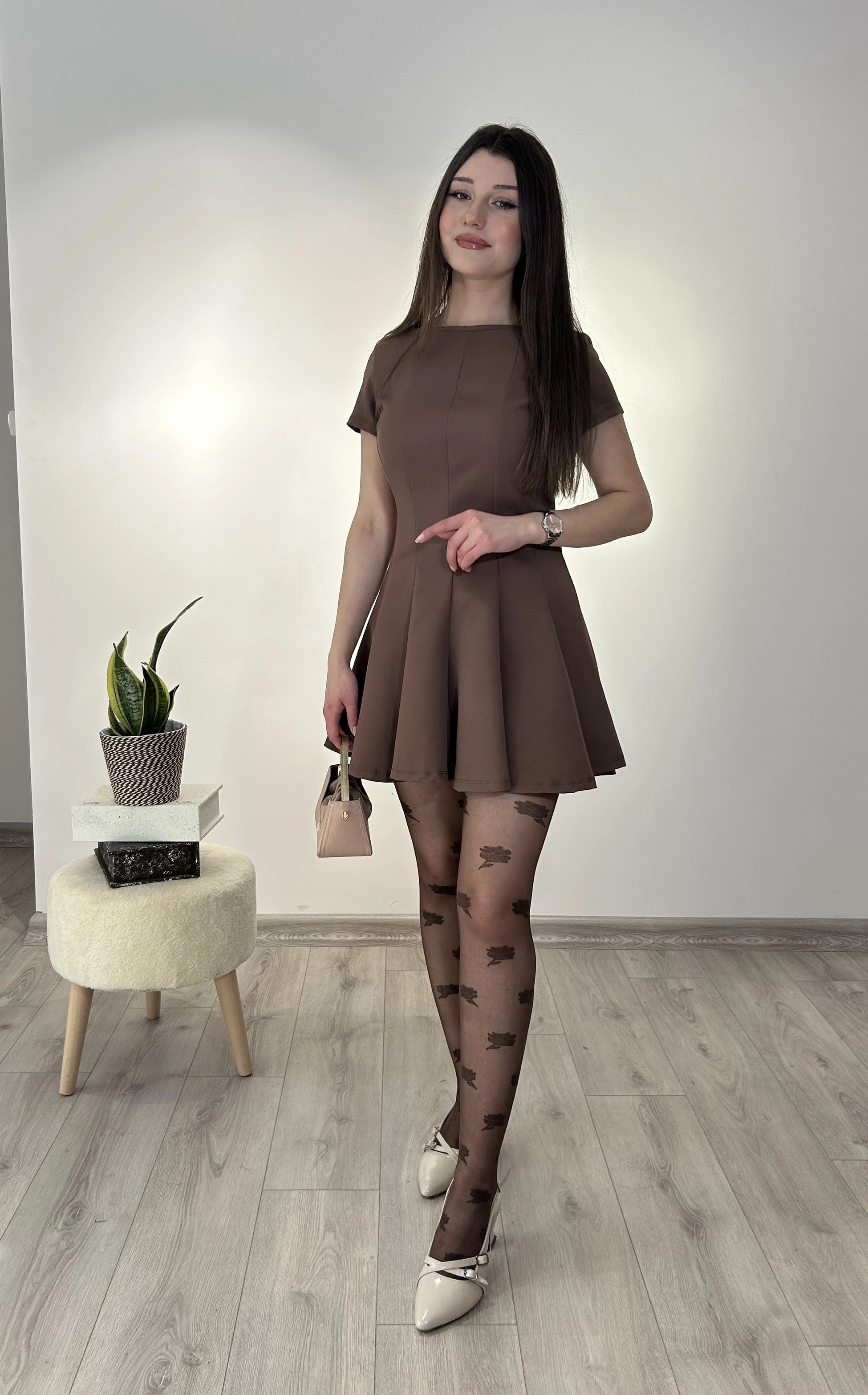 Volanlı Mini Elbise