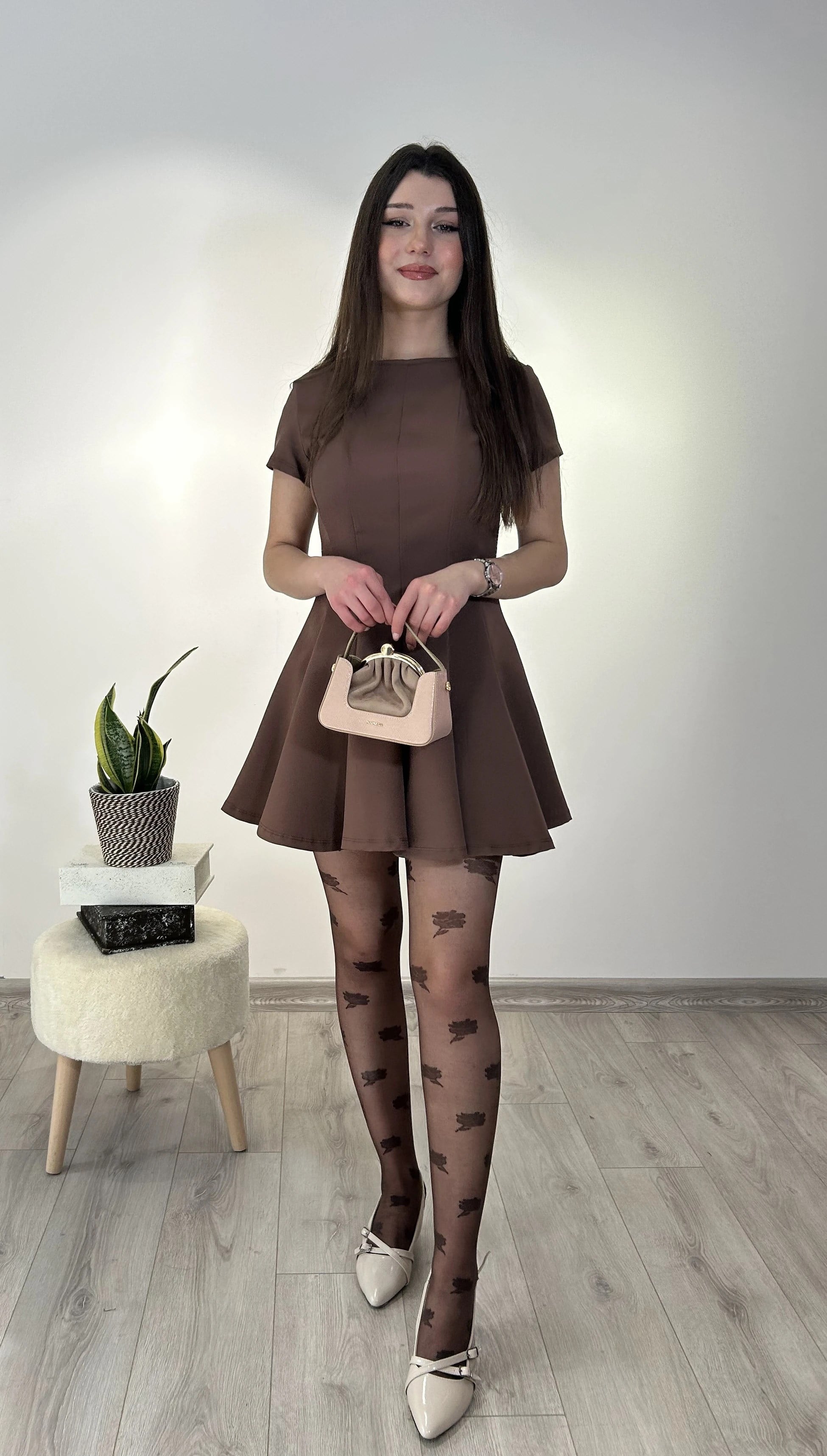 Volanlı Mini Elbise