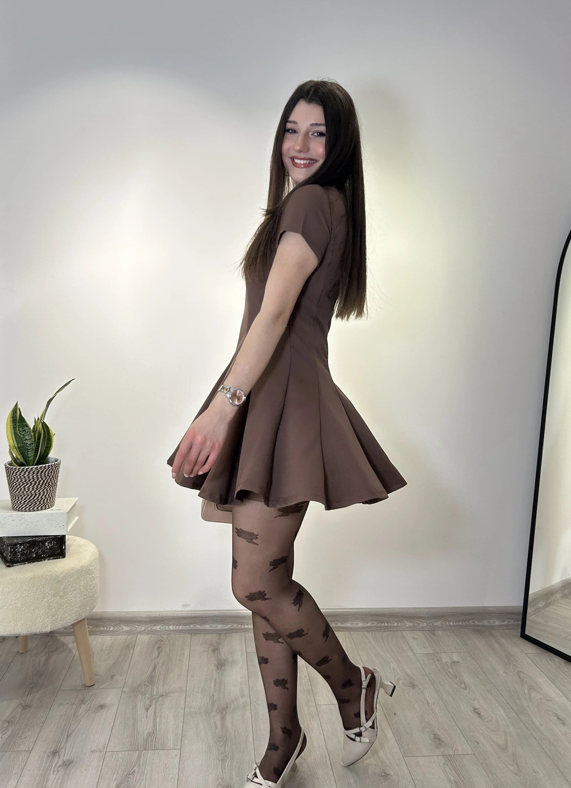 Volanlı Mini Elbise