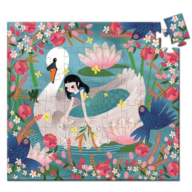 Djeco Dekoratif Puzzle 54 Parça/The Lady With The Swan
