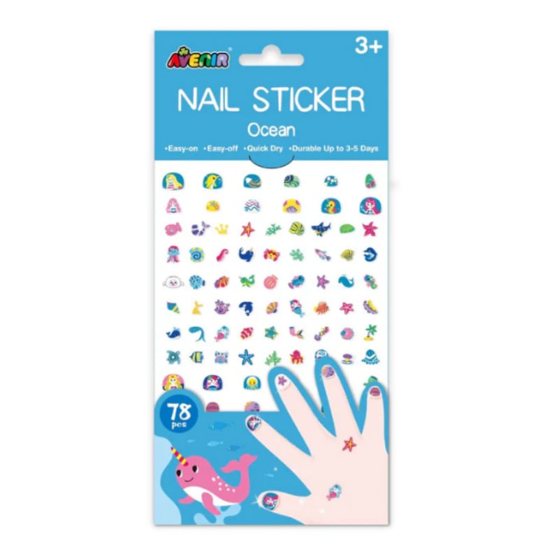 Avenir Simli Tırnak Çıkartmaları - Ocean