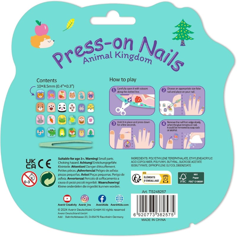 Avenir Tırnak Çıkartmaları - Animal Kingdom