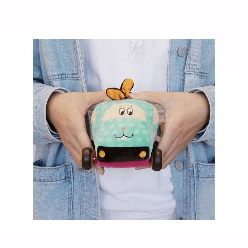 B.Toys Peluş Çek Bırak Araba - Mavi