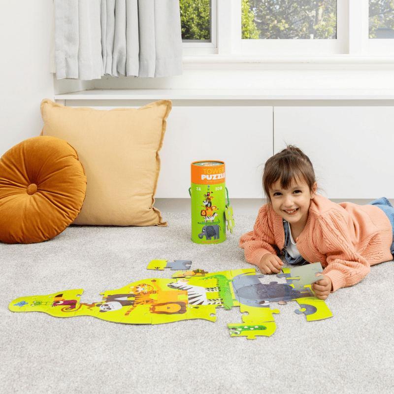 Crocodile Creek Dev Kule Puzzle - 30 Parça - Orman