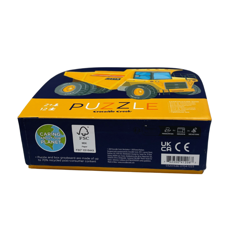 Crocodile Creek Mini Puzzle - 12 Parça - Construction Zone