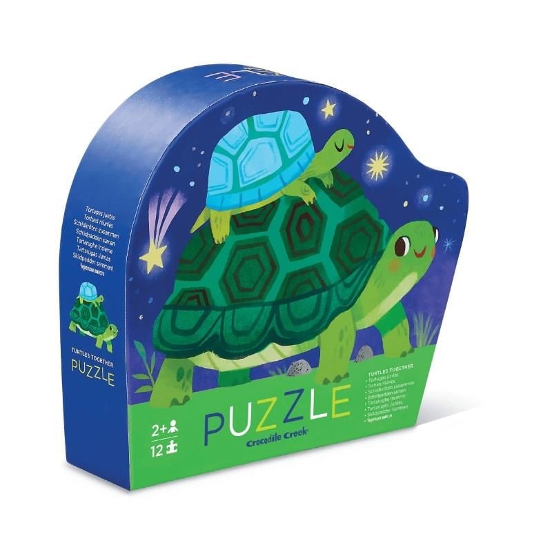 Crocodile Creek Mini Puzzle - 12  Parça - Kaplumbağalar