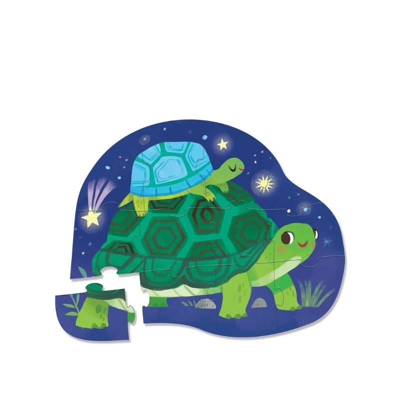 Crocodile Creek Mini Puzzle - 12  Parça - Kaplumbağalar