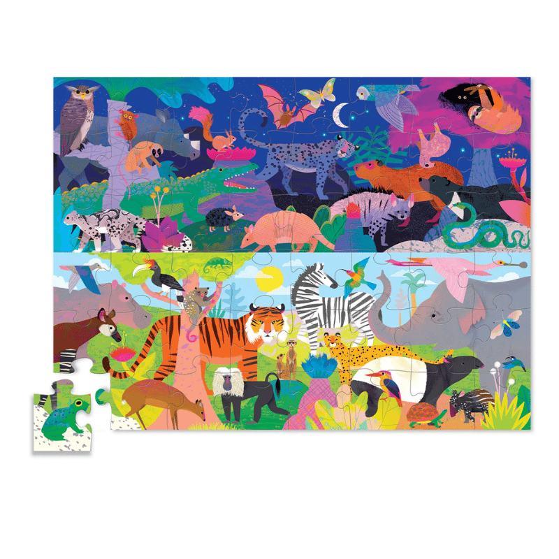 Crocodile Creek  Puzzle - 48  Parça - Hayvanlar Alemi - Gece+ Gündüz