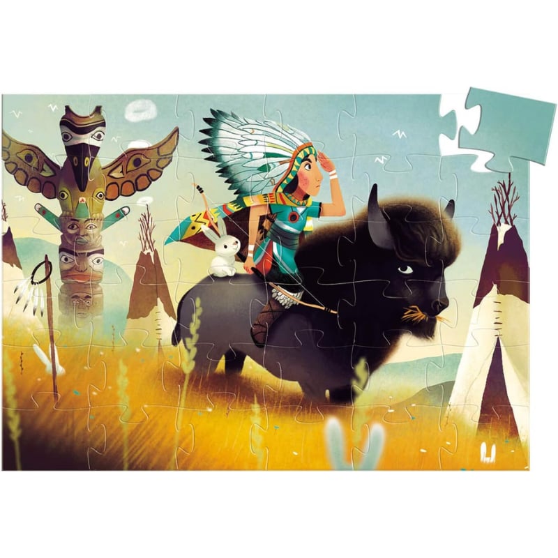 Djeco Dekoratif Puzzle 36 Parça/Kızılderili
