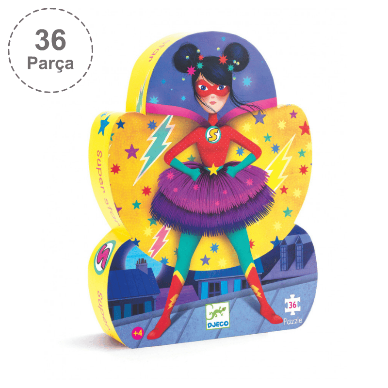 Djeco Dekoratif Puzzle 36 Parça/Süper Star