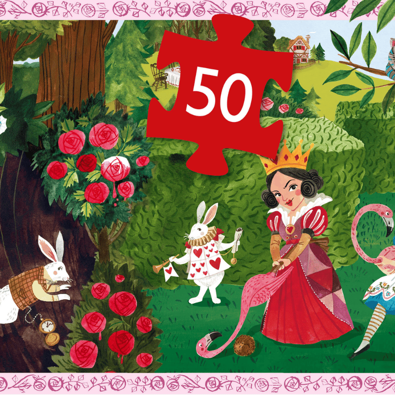 Djeco Dekoratif Puzzle 50 Parça/Alice Harikalar Diyarında