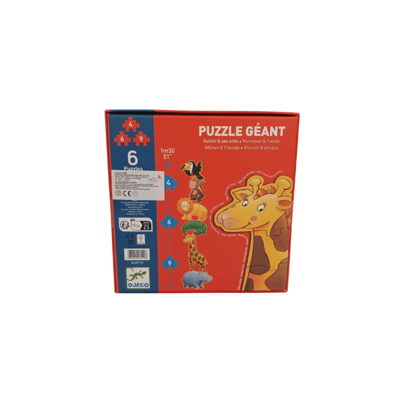 Djeco Dev Puzzle 38 Parça - Marmoset & Friends