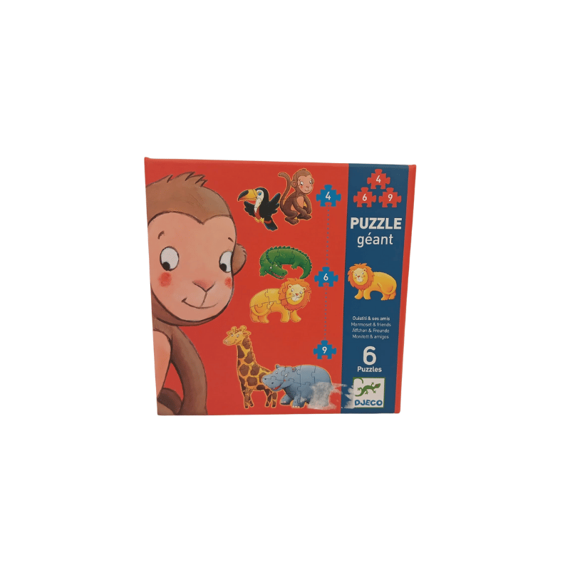 Djeco Dev Puzzle 38 Parça - Marmoset & Friends