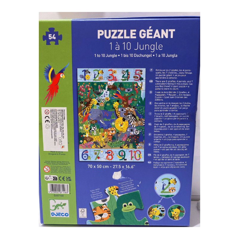 Djeco Dev Puzzle 54 Parça - Jungle