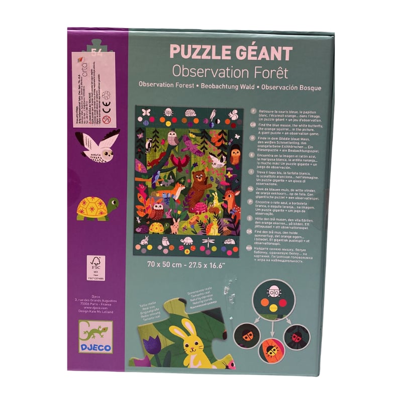 Djeco Dev Puzzle 54 Parça - Observation Forest