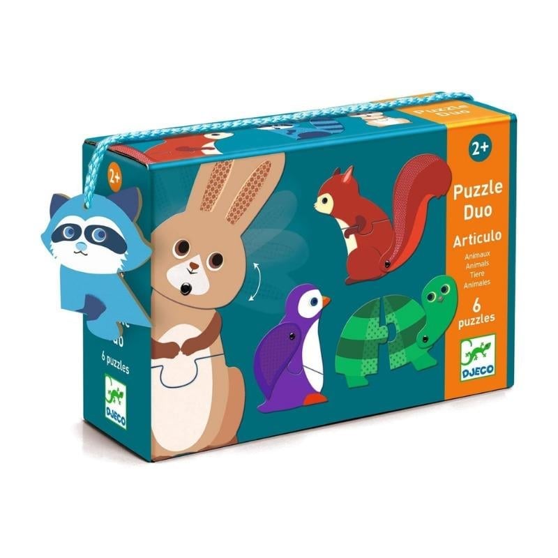 Djeco İkili Puzzle Articulo Animals
