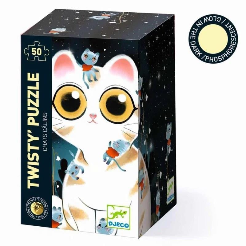 Djeco Wizzy Puzzle 50 Parça / Cuddly Cats