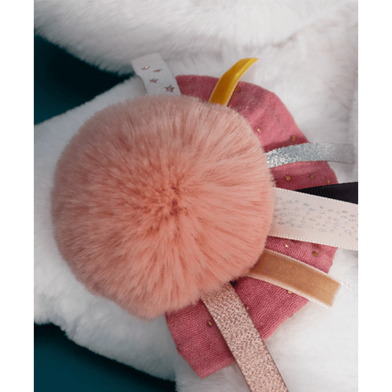 Doudou Pembe Ponpon Tavşan 25 cm