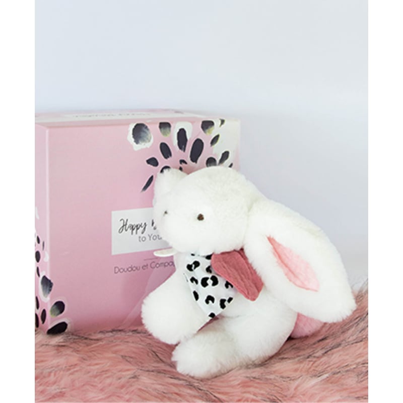 Doudou Toz Pembe Ponpon Tavşan 25 cm