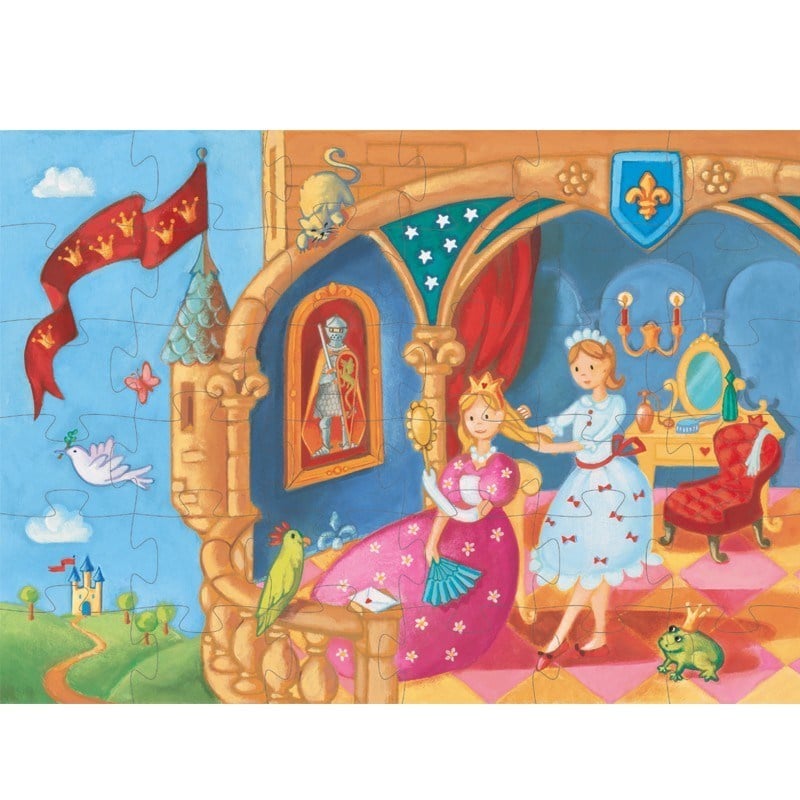 Djeco Dekoratif Puzzle 36 Parça/The Princess And Her Frog