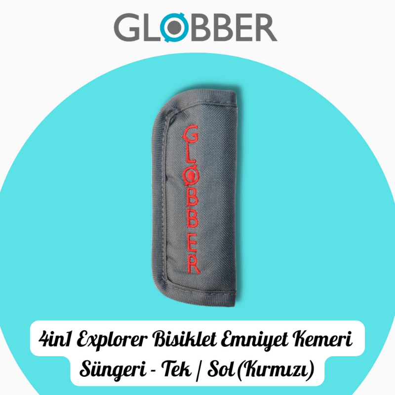 Globber 4in1 Explorer Bisiklet Emniyet Kemeri Süngeri (TEK-Kırmızı)