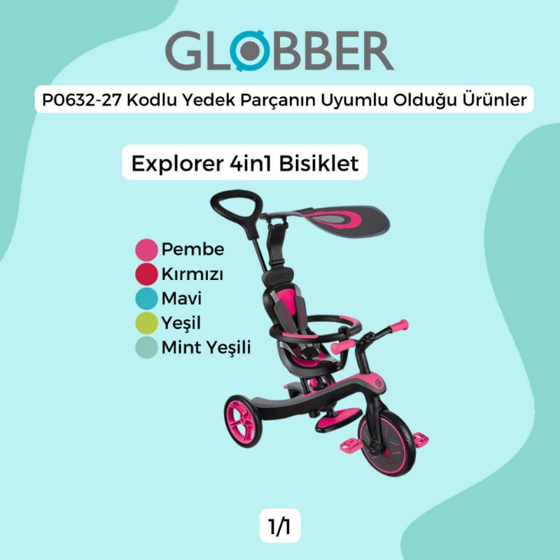 Globber 4in1 Explorer Bisiklet Sele Çubuğu