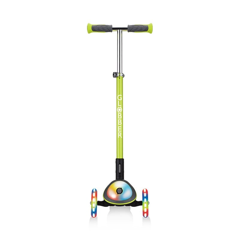 Globber Elite Deluxe Flash Full Işıklı Scooter - Yeşil