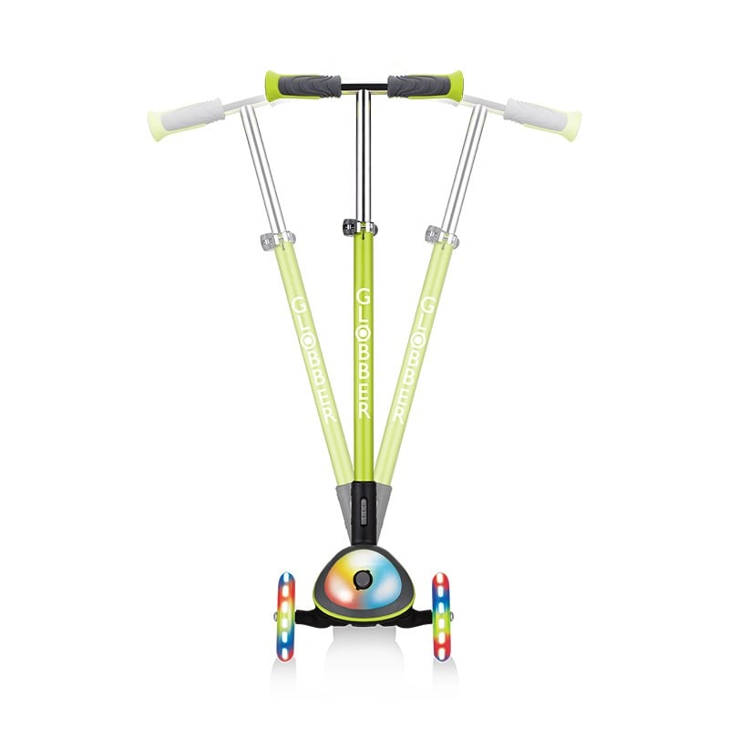 Globber Elite Deluxe Flash Full Işıklı Scooter - Yeşil