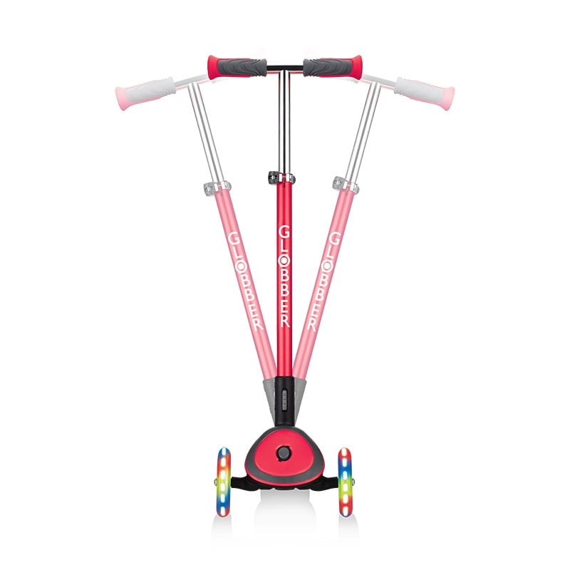 Globber Elite Deluxe Işıklı Scooter - Kırmızı