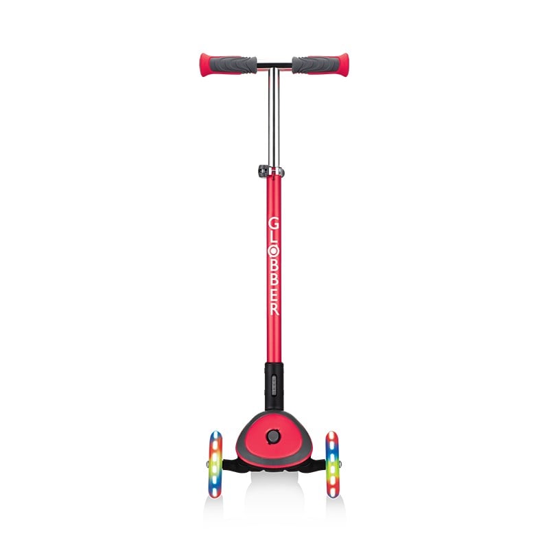 Globber Elite Deluxe Işıklı Scooter - Kırmızı