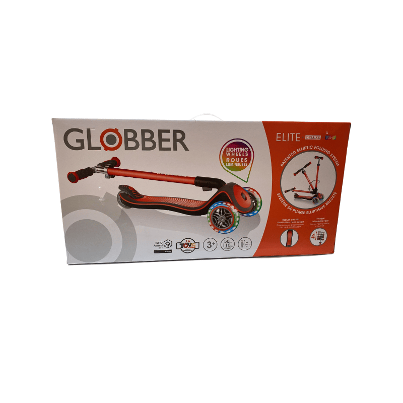 Globber Elite Deluxe Işıklı Scooter - Kırmızı