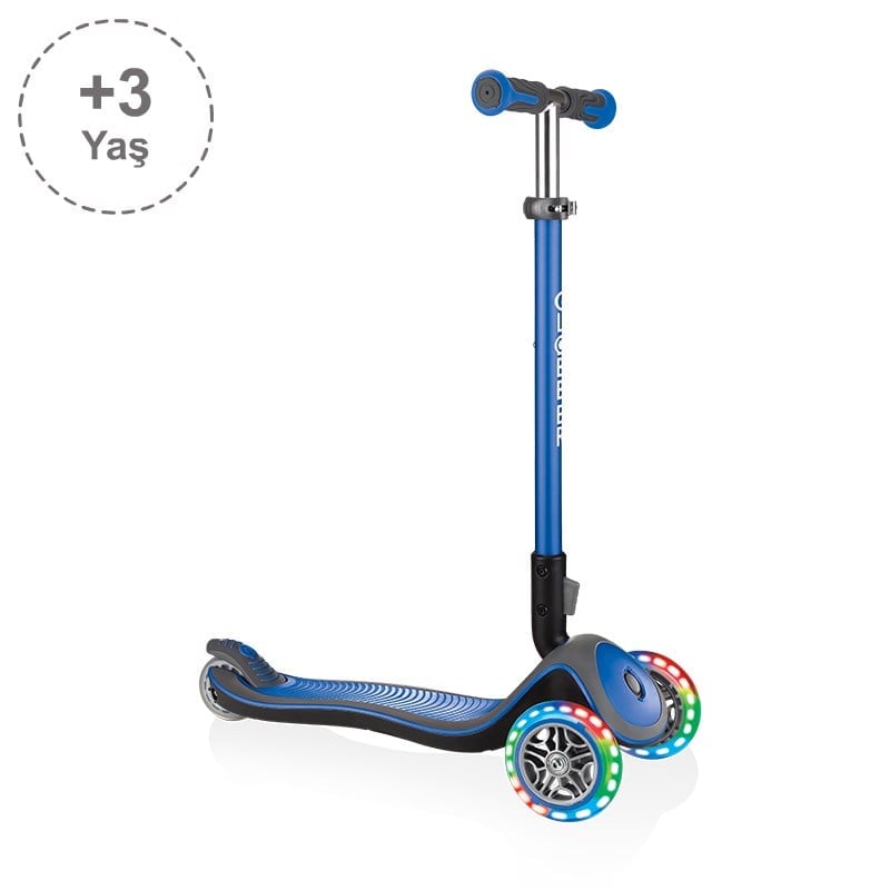 Globber Elite Deluxe Işıklı Scooter - Lacivert
