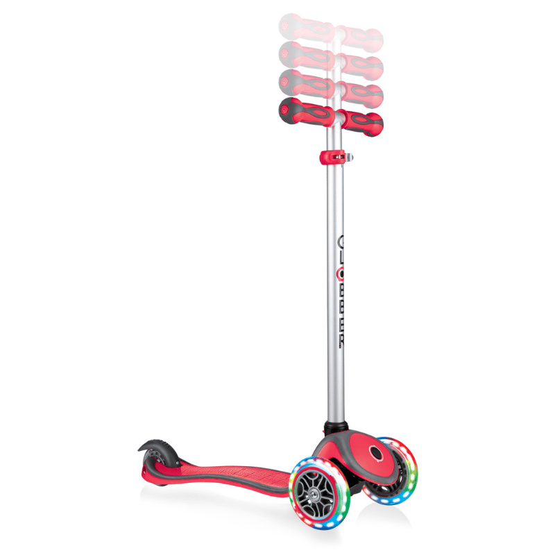 Globber Evo Comfort Play Işıklı Scooter- Kırmızı