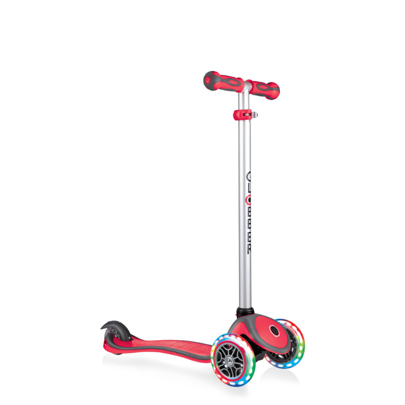 Globber Evo Comfort Play Işıklı Scooter- Kırmızı