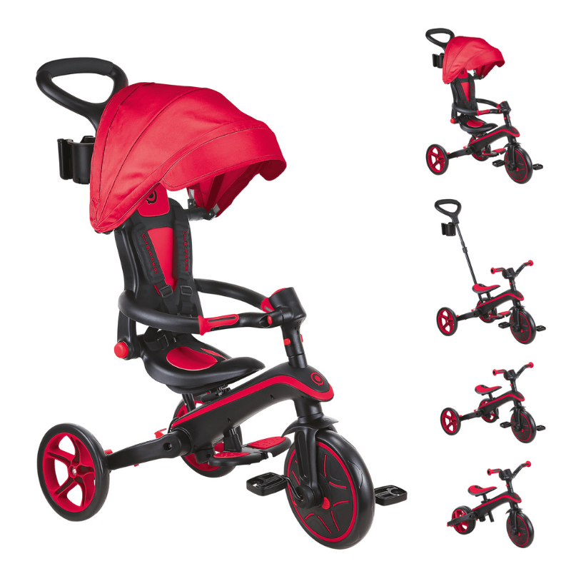 Globber Explorer 4in1 Katlanabilir Bisiklet - Kırmızı