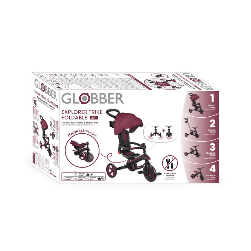 Globber Explorer 4in1 Katlanabilir Bisiklet - Bordo