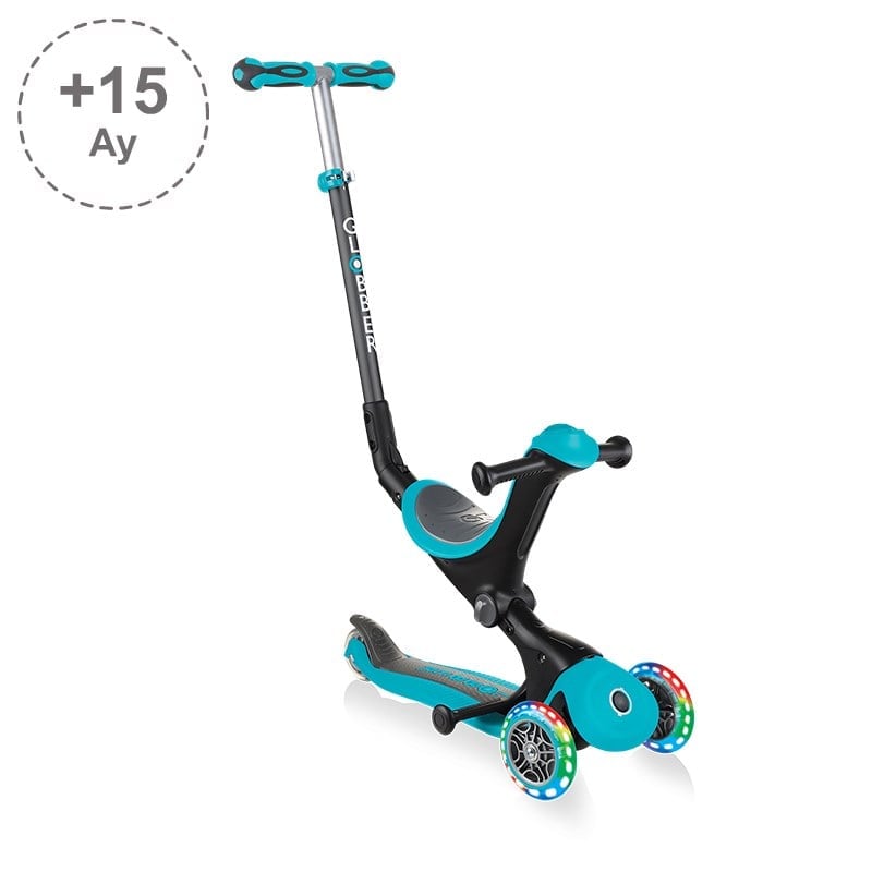 Globber Go Up Deluxe Işıklı Scooter - Deniz Mavisi