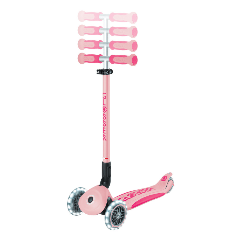 Globber Go Up Deluxe Işıklı Scooter - Pastel Pembe