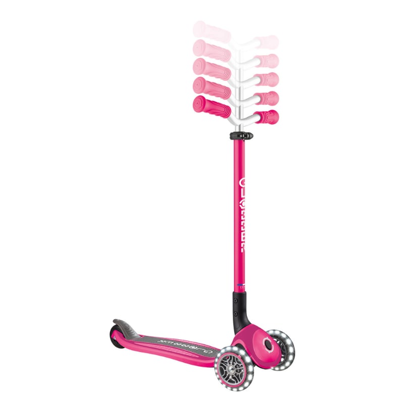 Globber Master Işıklı Katlanabilir Scooter - Fuşya