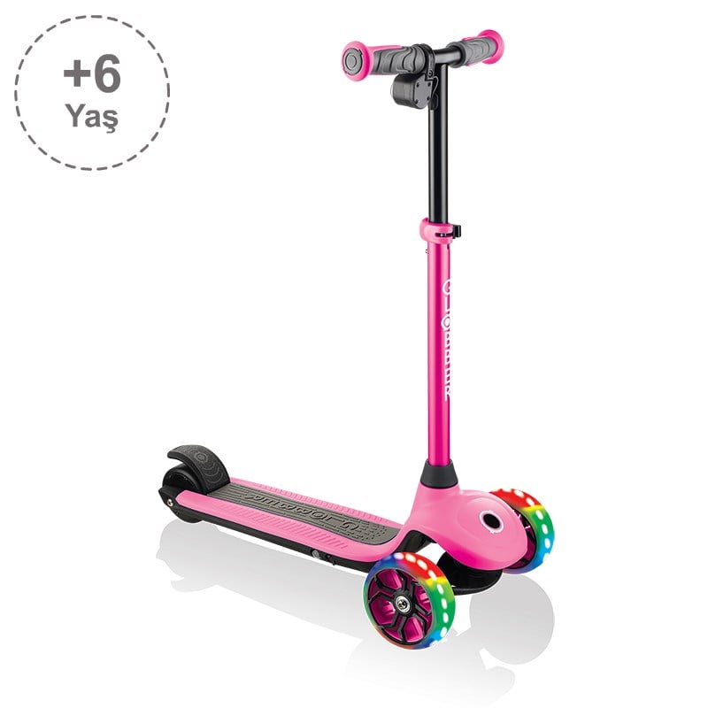 Globber One K E-Motion 4 Işıklı Elektrikli Scooter - Pembe