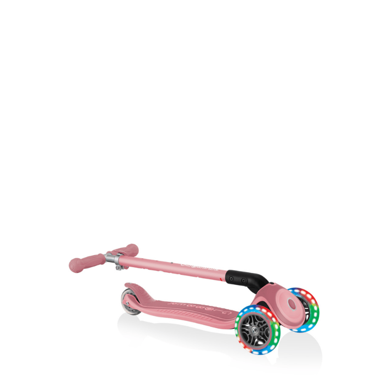 Globber Primo Plus Katlanabilir Işıklı Scooter - Pastel Pembe