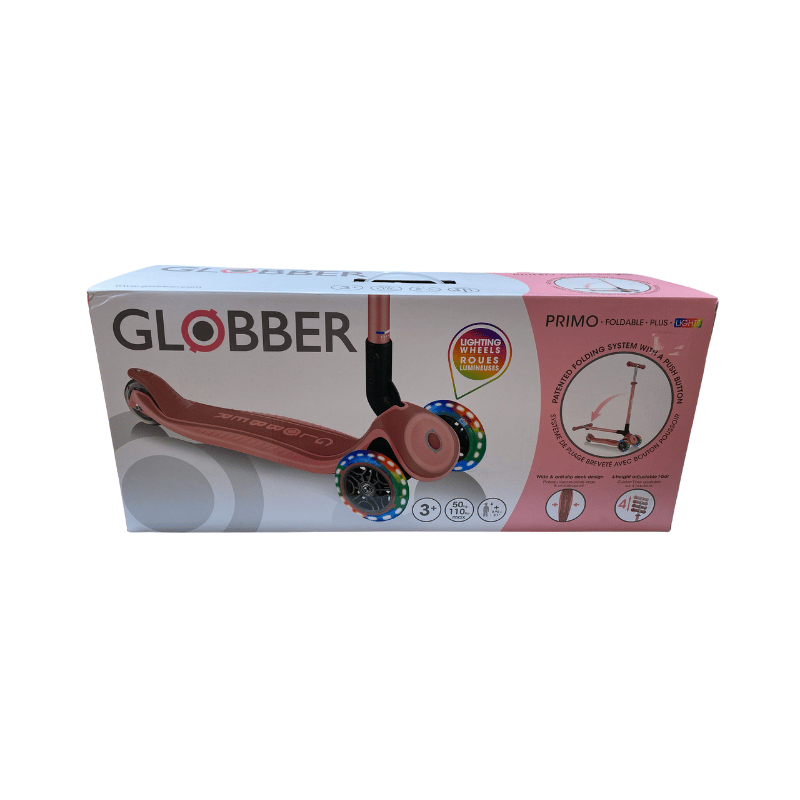 Globber Primo Plus Katlanabilir Işıklı Scooter - Pastel Pembe