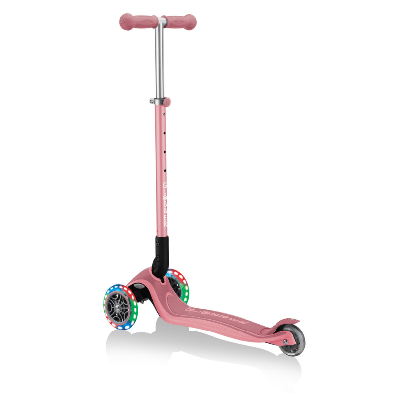Globber Primo Plus Katlanabilir Işıklı Scooter - Pastel Pembe