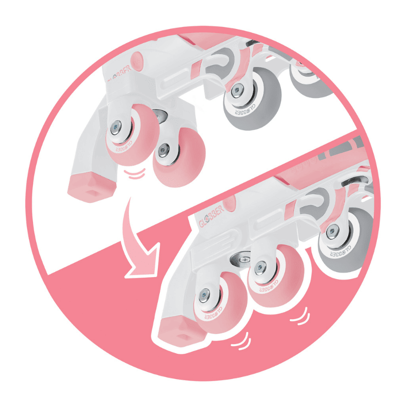 GlobberGlobber 2in1 Paten XS/S - Pastel Pembe