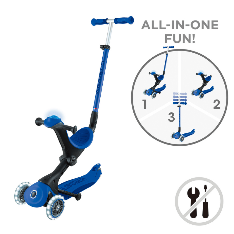 GlobberGlobber Go Up Deluxe Işıklı Scooter - Lacivert