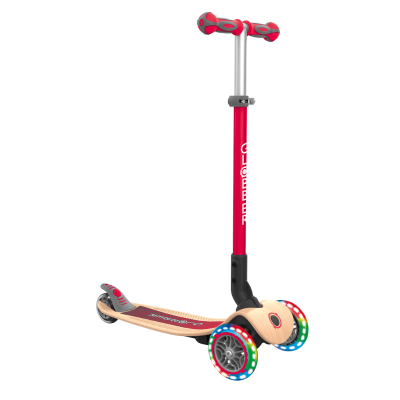 GlobberGlobber Primo Wood Katlanabilir Scooter - Kırmızı